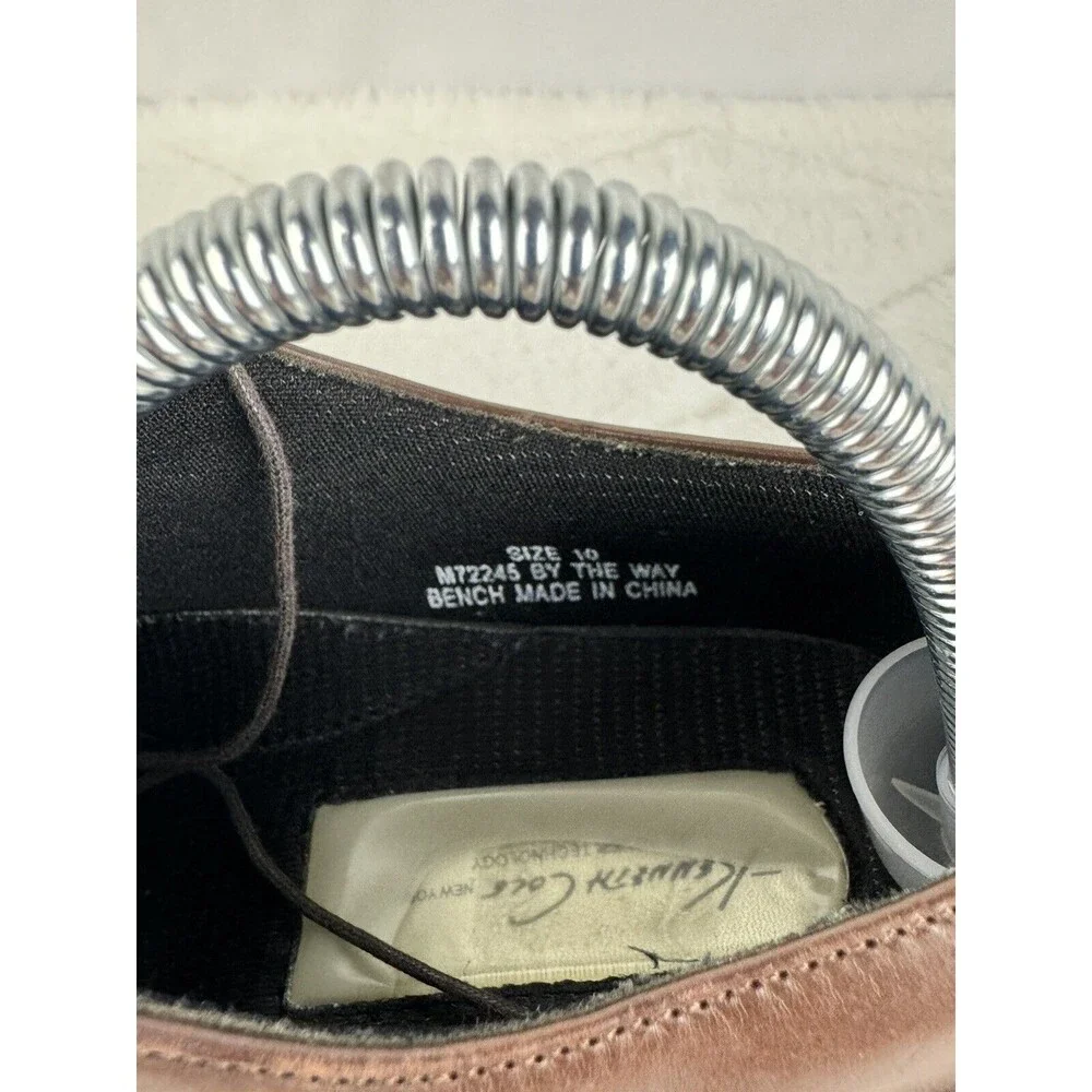 Men’s KENNETH COLE M72245  By The Way Silver Technology Brown Leather Shoe Sz 10